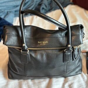 Kate Spade Black Leather Tote Bag